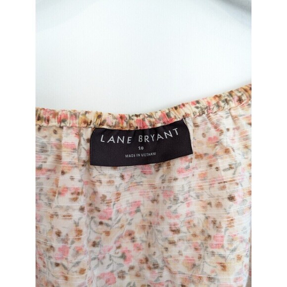 Lane‎ Bryant Blouse Womens Plus Size 18 Floral Peplum Top - Picture 7 of 11